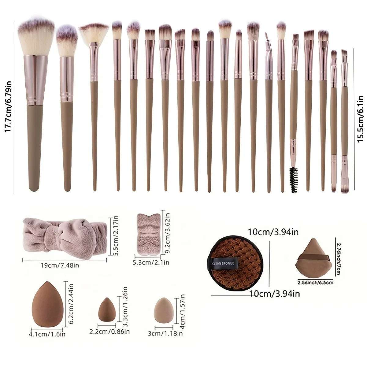 Makeup Tool Set w/Headband
